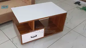 Brown and White Wooden Center Table