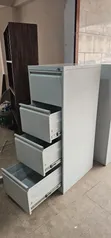 Refurbished Grey & White 4-Drawer File Cabinet - 1