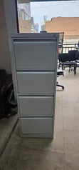 Refurbished Grey & White 4-Drawer File Cabinet - 2