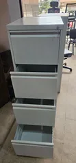 Refurbished Grey & White 4-Drawer File Cabinet - 3