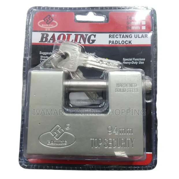 BAOLING Rectangular Padlock (94mm) - Heavy Duty Security - 1