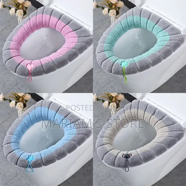 Soft, Plush, Thickened Toilet Seat Cover - 1