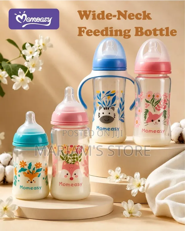 Momeasy Wide-Neck Feeding Bottles - 1