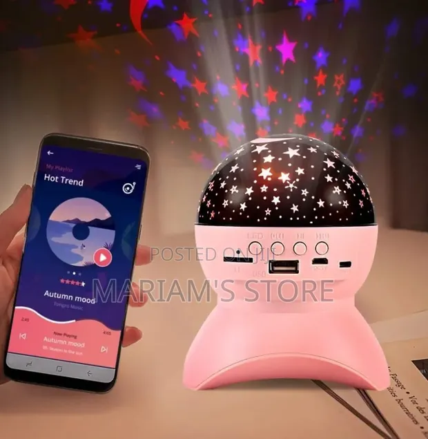 Multi-Functional Starry Sky Night Light Projector with Bluetooth Speaker - 1