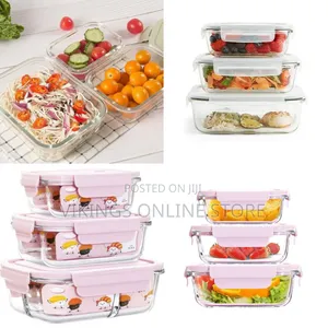 3-Piece Food Safe Glass Bowls - Microwave & Fridge Safe