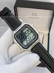 Casio Royale Digital World Time Watch - Black Leather - 1
