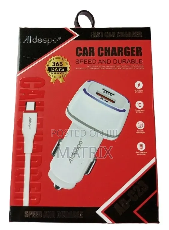 Aldeepo Fast Car Charger Model AD-C23 - 1