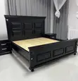 Modern Black Timber Bed Frame - 1
