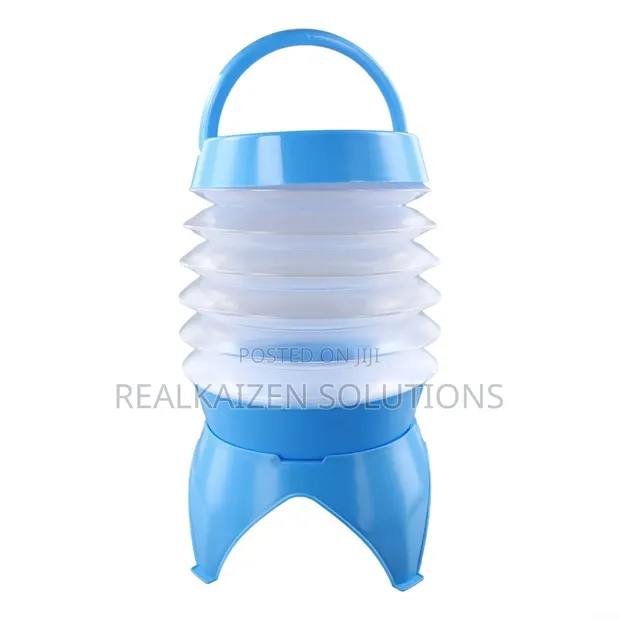 Collapsible 5.5L Beverage Dispenser with Spigot & Stand - 1