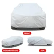 All-Weather Thickened PEVA Car Cover - Silver Gray - 3