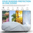 All-Weather Thickened PEVA Car Cover - Silver Gray - 4