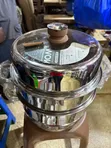 Multi-Tier Stainless Steel Food Steamer Pot with Digital Timer - 1