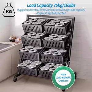 4-Tier Movable Storage Cart Shelf