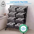 4-Tier Movable Storage Cart Shelf - 1