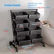 4-Tier Movable Storage Cart Shelf - 2