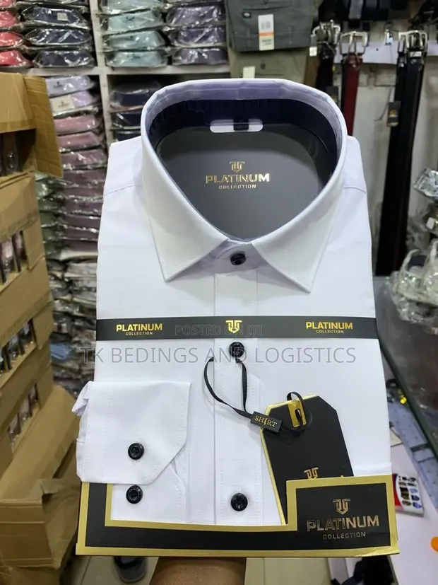 White Long Sleeve Buttoned Shirt - 1