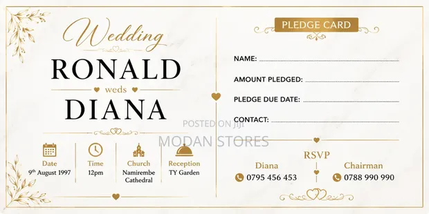 Wedding Pledge Cards - 1