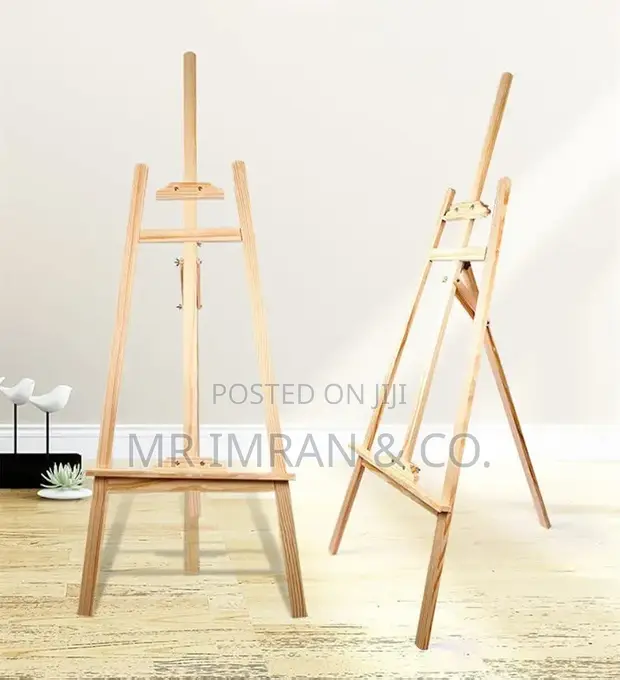 Freestanding Wooden A-Frame Easel Stand - 1