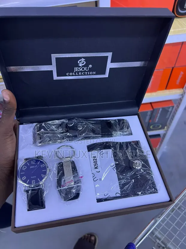 Watch and Belt with Key Holder Gift Set - 1