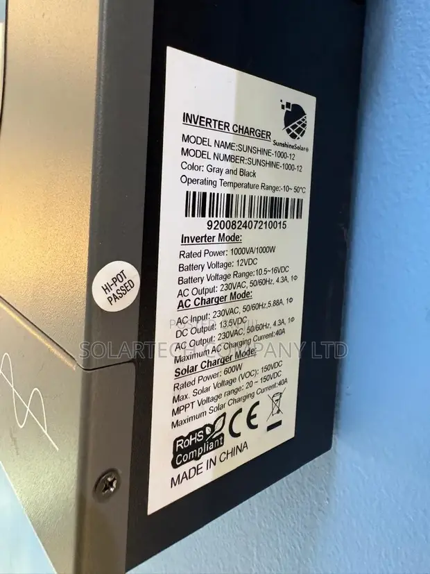 Sunshine Solar 1000W 12V Hybrid Inverter Charger - 1