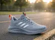 Original Grey/Silver Adidas Alpha-Edge+ Running Trainers - 3