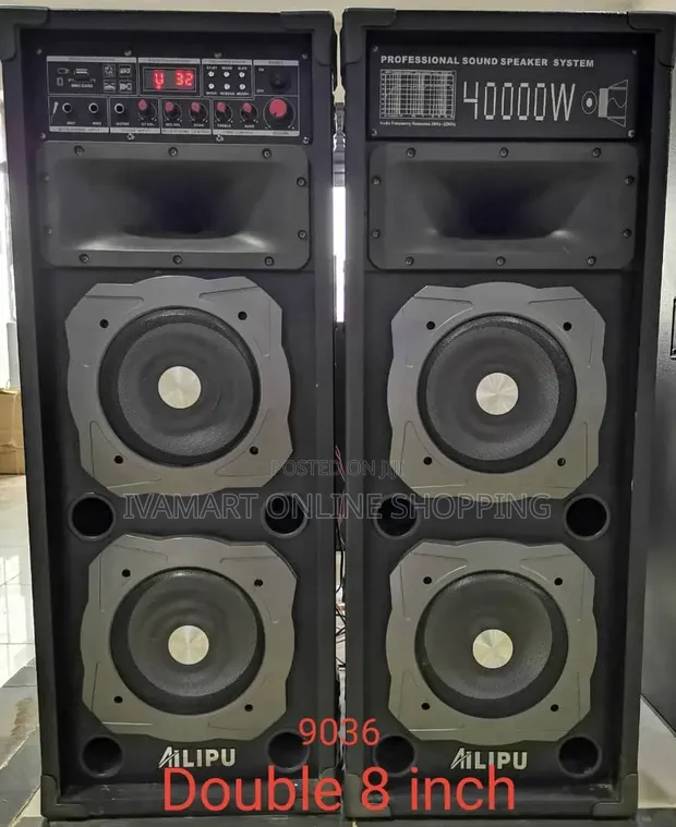 Ailipu 40000W Professional Sound Speaker System - Double 8-inch - 1