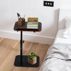 Adjustable C-Shaped Swivel Tilt Side Table