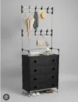 4-Tier Shoe Rack with Coat Hanger & Dustproof Cover - 3