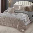 6 Piece 6x6 Jacquard Duvet Set - 4