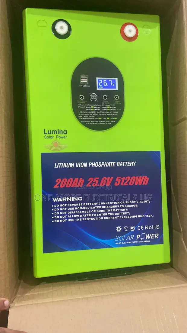 Heavy Load Lithium Iron Phosphate Battery 5120kWh/25.6V (200Ah) - 1