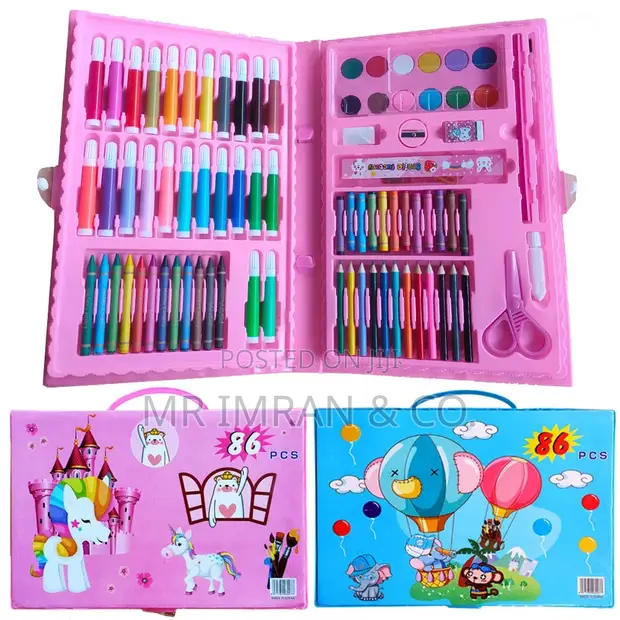 86-Piece Children's Art and Coloring Set - 1