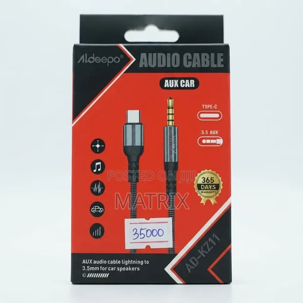 Aldeepo USB Type-C to 3.5mm Aux Audio Jack Cable AD-KZ11 - 1