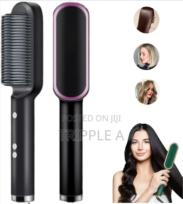 2-in-1 Electric Hair Straightener & Comb - 1