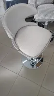 Elegant Curved Back Bar Stool - 1