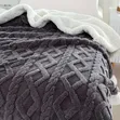 Patterned Woolen Flussy Blanket - 1