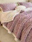 Patterned Woolen Flussy Blanket - 2