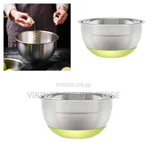 20cm Kitchen Steel Mixing Bowl - Silver
