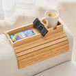 2-in-1 Bamboo Sofa Armrest Tray with Cup Holder - 2