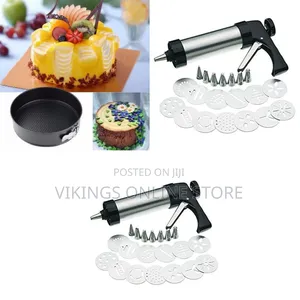 Cookie Press and Icing Set - Silver