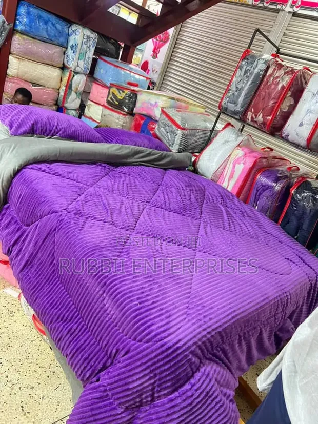 Velvet Duvet Set - Purple (4pcs) - 1