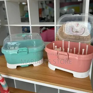 Portable Baby Bottle Drying Rack & Dustproof Storage Box