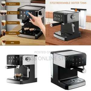Portable Electric Semi-Automatic Coffee Machine with Milk Frother