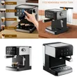 Portable Electric Semi-Automatic Coffee Machine with Milk Frother - 1