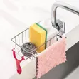Aucet-Mounted Kitchen Sink Caddy and Sponge Organizer - 2