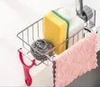 Aucet-Mounted Kitchen Sink Caddy and Sponge Organizer - 1