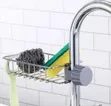 Aucet-Mounted Kitchen Sink Caddy and Sponge Organizer - 2