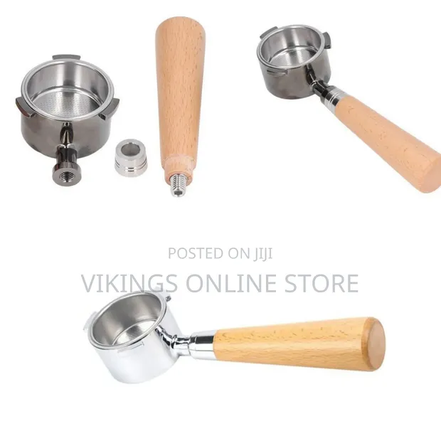 51mm Bottomless Portafilter with Wooden Handle - 1