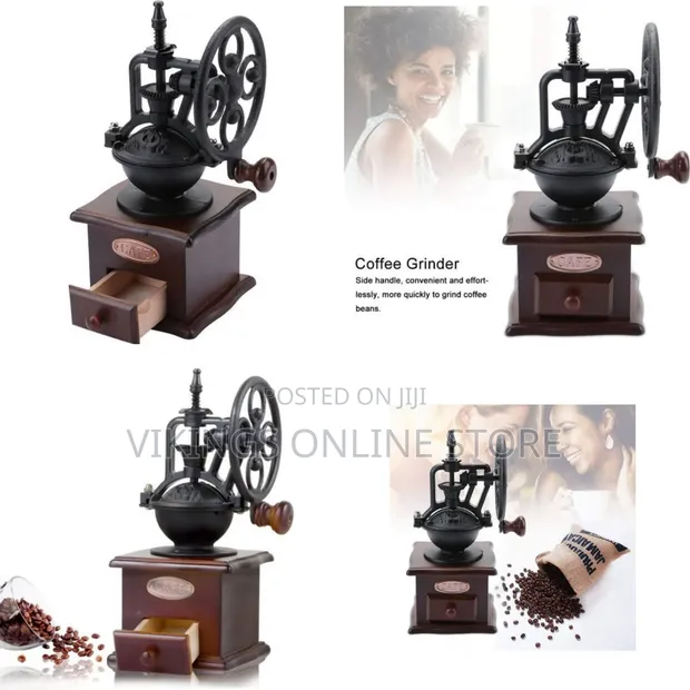 Manual Coffee Grinder - Vintage Style Portable Hand Crank - 1