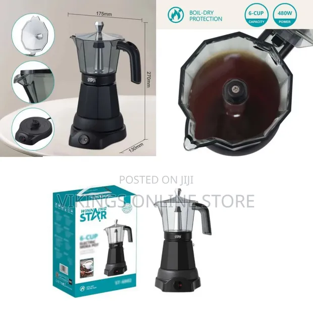 Winning Star 6-Cup Electric Moka Pot - 1
