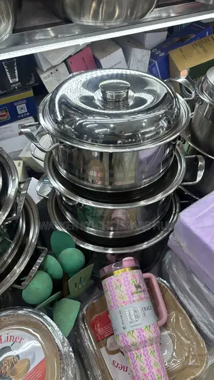 3pc Stainless Steel Casserole Set (30cm, 32cm, 34cm)